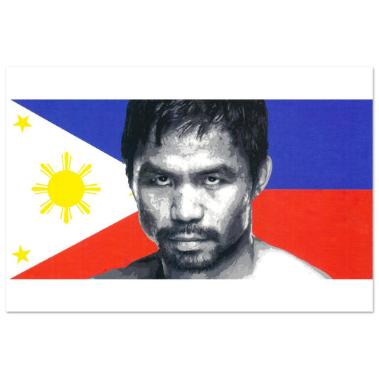 "Pacquiao - Flag" - Premium Matte A2 Paper Poster