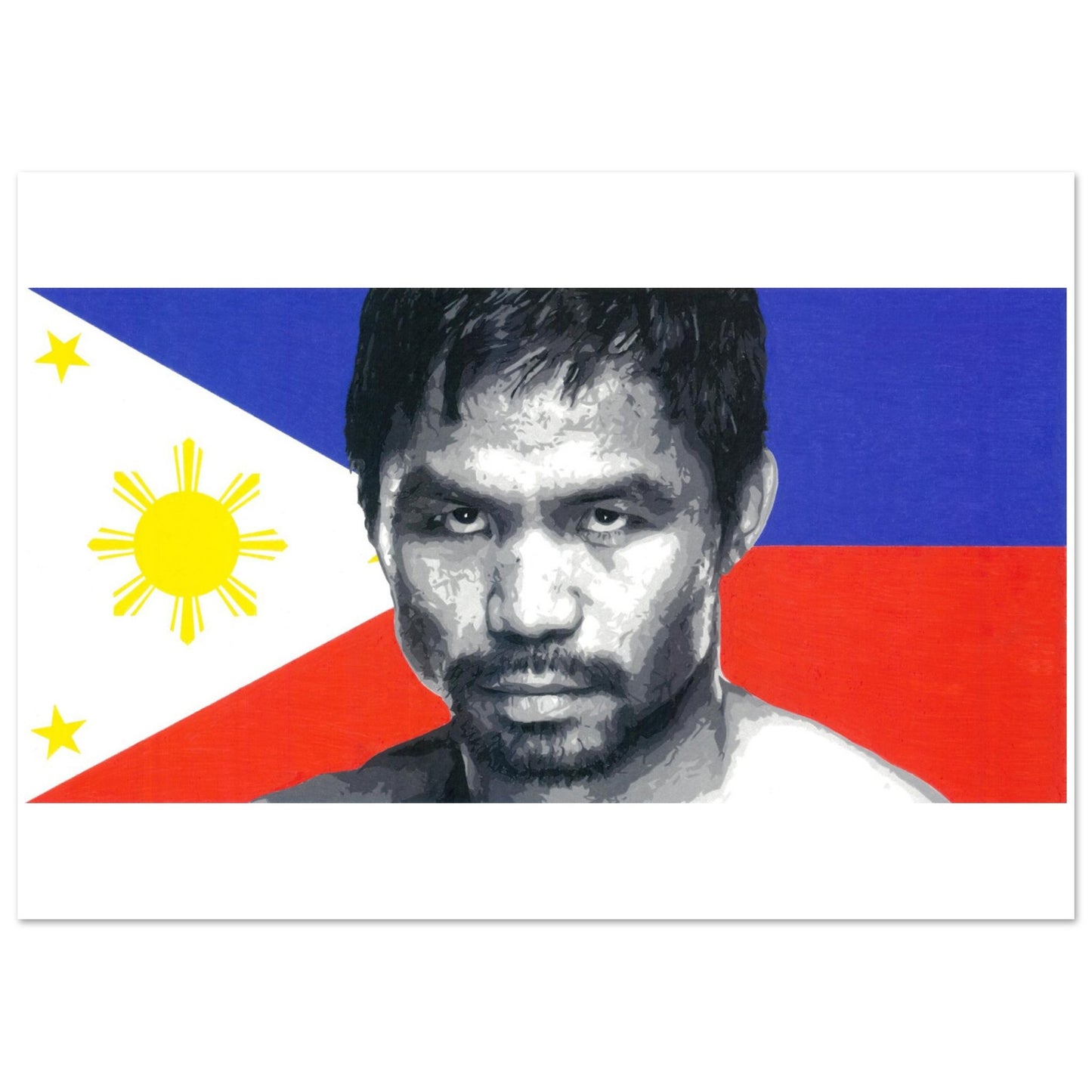 "Pacquiao - Flag" - Premium Matte A2 Paper Poster