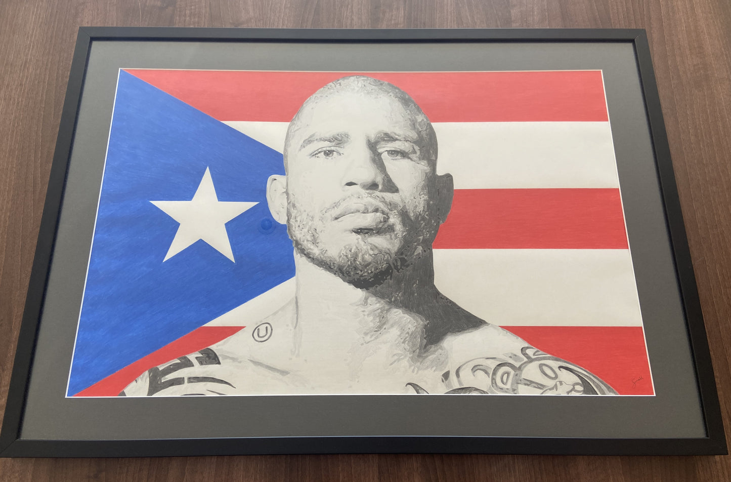 "Miguel Cotto" - Original Framed Pencil Sketch