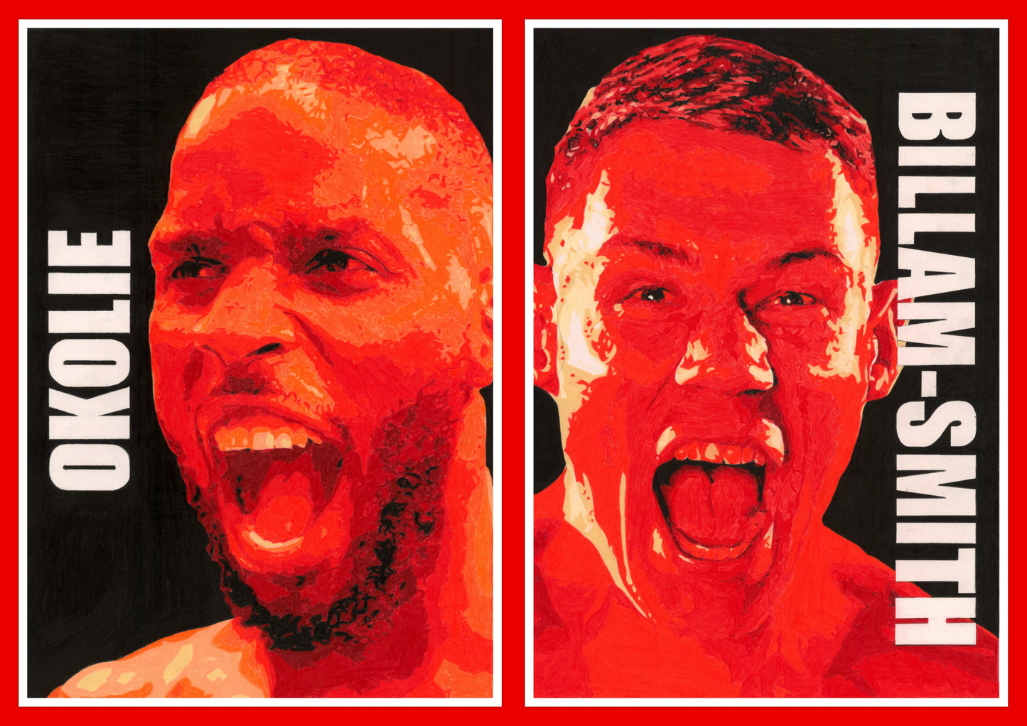 "Okolie vs Billam-Smith" - Limited Edition Large A2 Poster Print