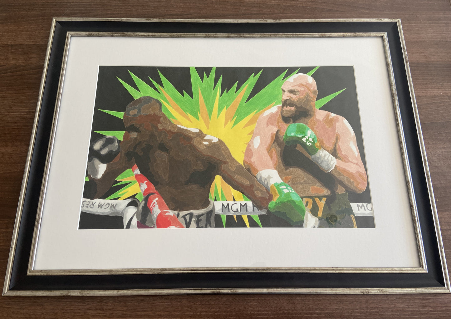 "Fury vs Wilder III" - Original Framed Pencil Sketch